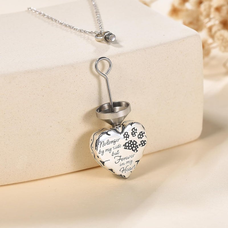 YFN Urn Necklaces for Ashes Sterling Silver Heart Urn Necklaces for Ashes Cremation Memory Jewelry for Women Men - Image 3